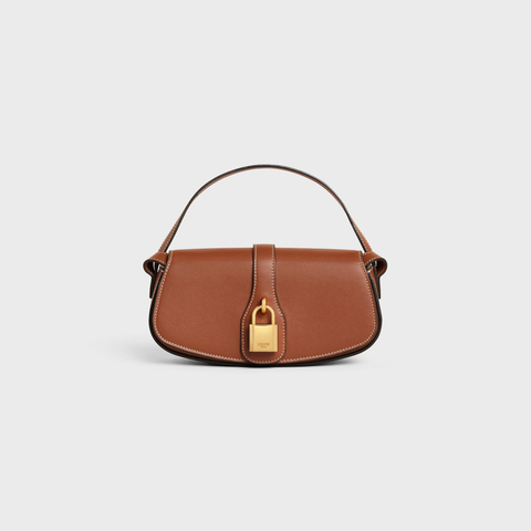 CLUTCH ON STRAP TABOU IN SMOOTH CALFSKIN TAN - Image 1
